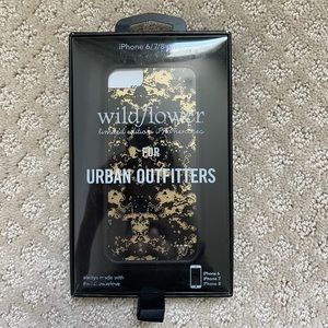 Wildflower Black+Gold IPhone Case